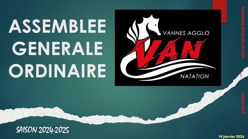 ASSEMBLEE GENERALE ORDINAIRE DU VAN - SAISON 2024-2025